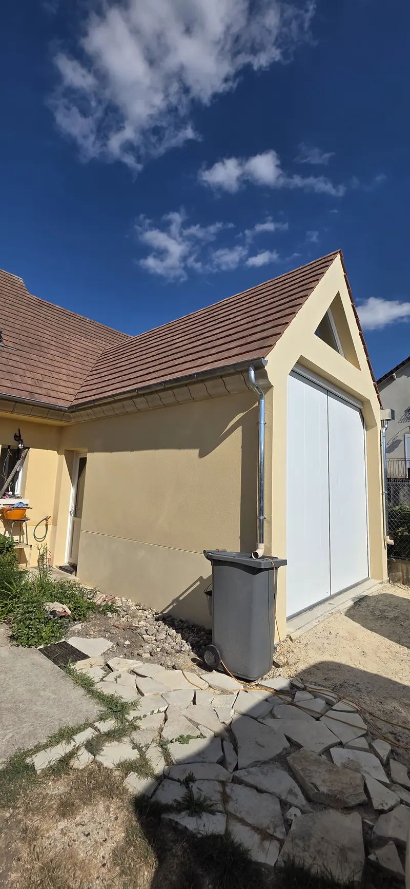 Enduit et couverture assortis à la maison (Agrandissement clé en main, Bessancourt)