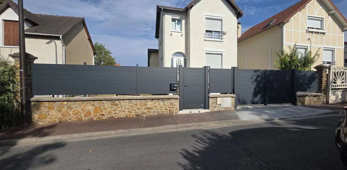 La nouvelle clôture en aluminium (Clôture et portail en aluminium, Franconville)