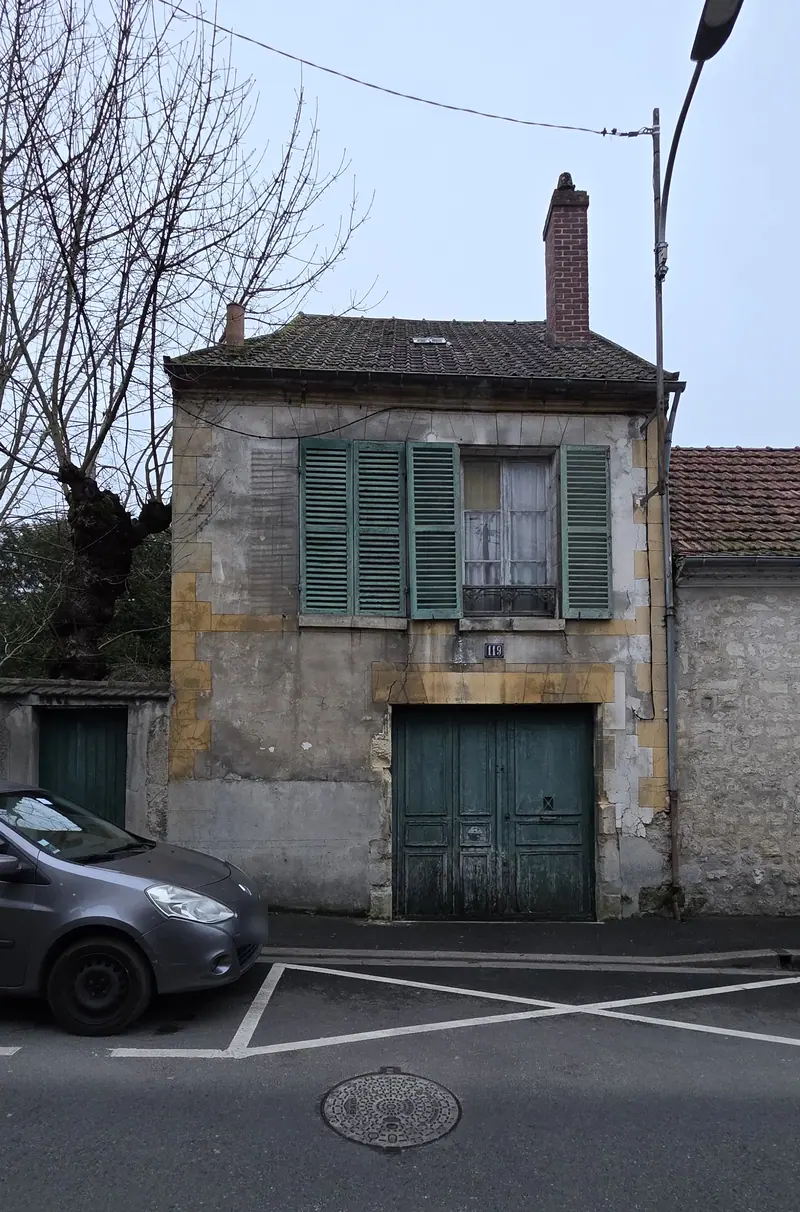 La seconde façade avant travaux (Ravalement de façades, Parmain)